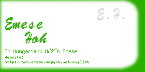 emese hoh business card